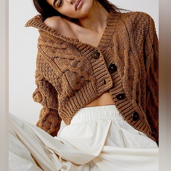 Free People Sweaters - NWT Free People Bonfire CableKnit Cardigan